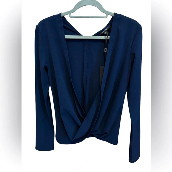Lamarque | Navy Faux Wrap Top (XS) - Picture 8 of 10